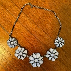 Sky Blue Floral Statement Necklace